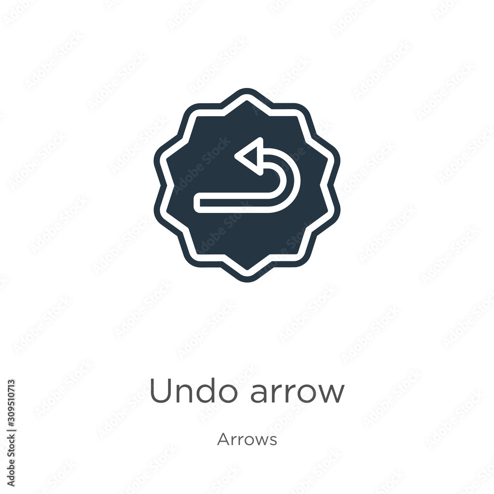 Undo arrow icon vector. Trendy flat undo arrow icon from arrows collection isolated on white background. Vector illustration can be used for web and mobile graphic design, logo, eps10
