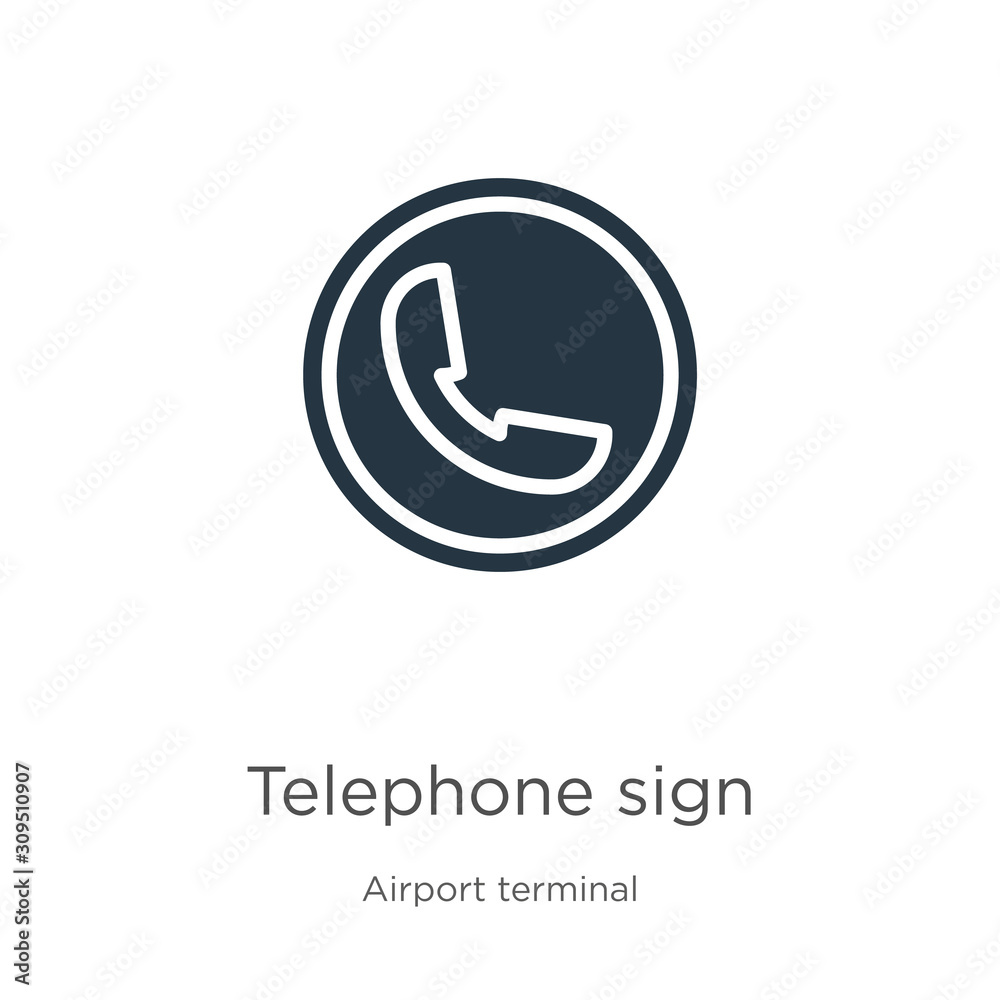 Telephone sign icon vector. Trendy flat telephone sign icon from airport terminal collection isolated on white background. Vector illustration can be used for web and mobile graphic design, logo, Telephone sign icon vector. Trendy flat telephone sign icon from airport terminal collection isolated on white background. Vector illustration can be used for web and mobile graphic design, logo,