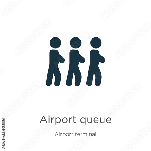 Airport queue icon vector. Trendy flat airport queue icon from airport terminal collection isolated on white background. Vector illustration can be used for web and mobile graphic design, logo, eps10