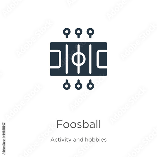 Foosball icon vector. Trendy flat foosball icon from outdoor activities collection isolated on white background. Vector illustration can be used for web and mobile graphic design, logo, eps10