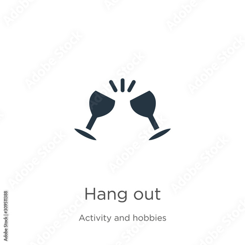 Hang out icon vector. Trendy flat hang out icon from activities collection isolated on white background. Vector illustration can be used for web and mobile graphic design, logo, eps10