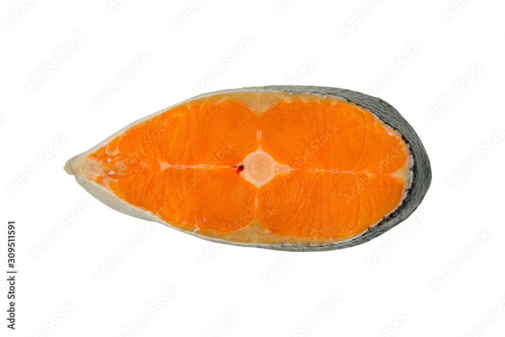Salmon fish health food on the White Blackground Salmon fish health food on the White Blackground