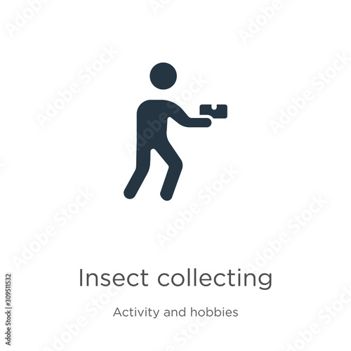 Insect collecting icon vector. Trendy flat insect collecting icon from activity and hobbies collection isolated on white background. Vector illustration can be used for web and mobile graphic design,