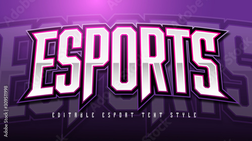 Esport Text Style effect Mockup