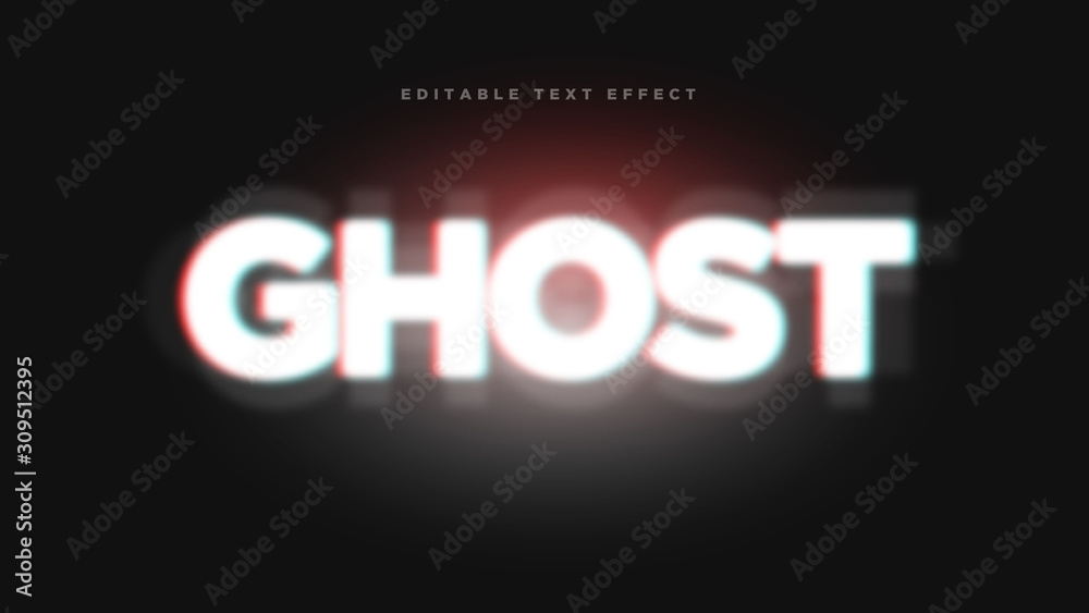 Ghost 3D Text Style Effect mockup