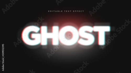 Ghost 3D Text Style Effect mockup