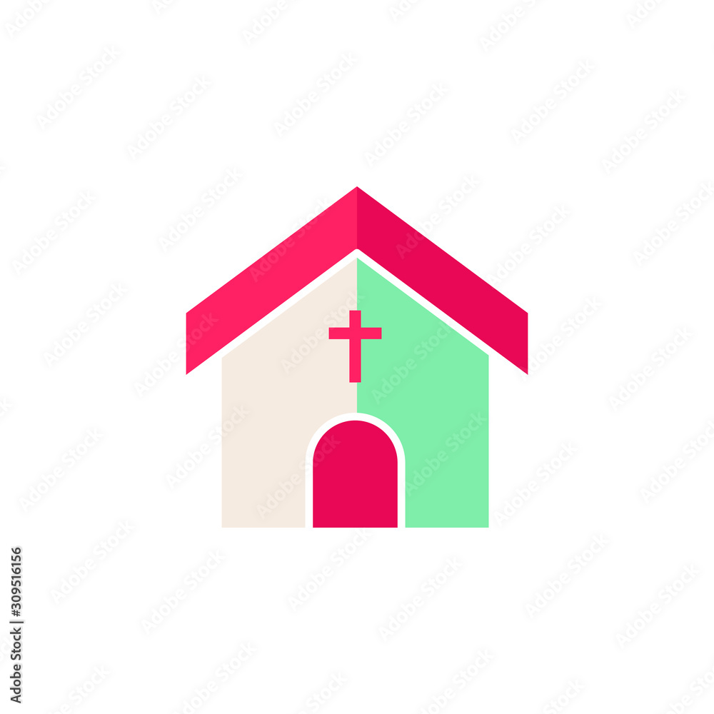 Church icon vector design template Church icon vector design template