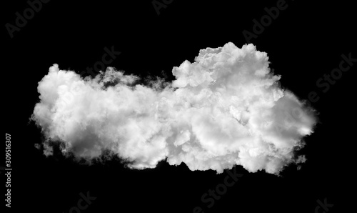 Fototapeta białe chmury na czarnym tle