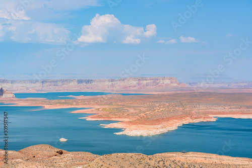 Morning sunny view of the Lake Powell