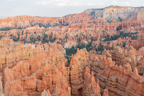 Afternoon view of the hoodoo in Sunset Point of Bryce Canyon National Park