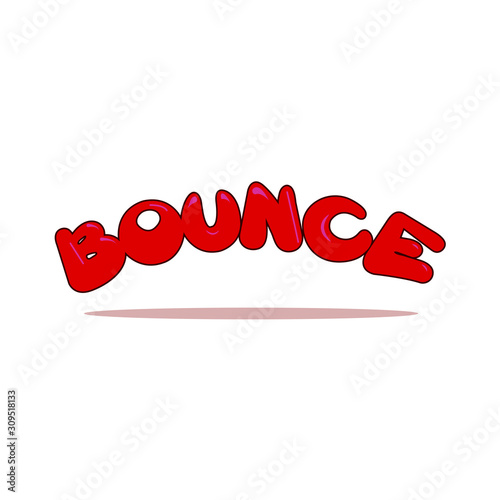 Bounce Cartoon typography design - VECTOR