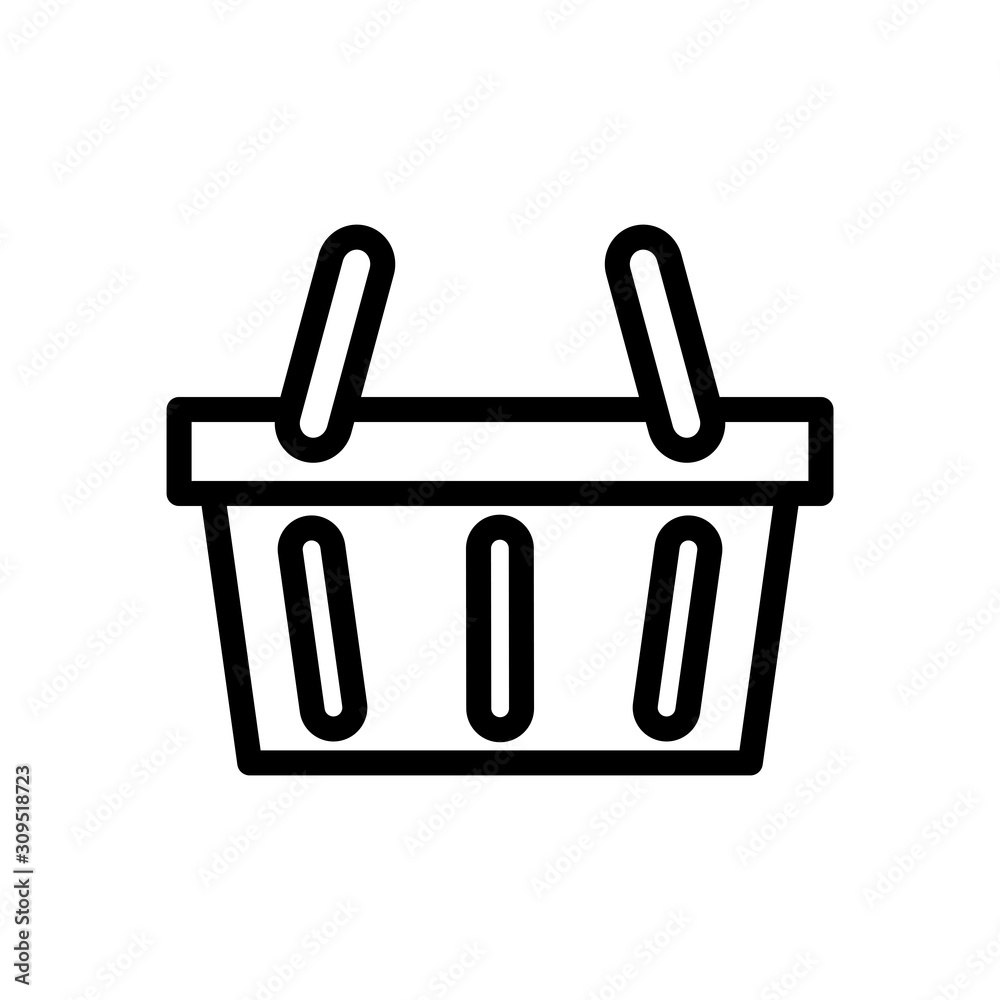Shopping basket icon vector simple design Shopping basket icon vector simple design