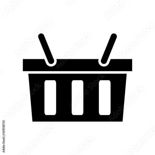 Shopping basket icon vector simple design