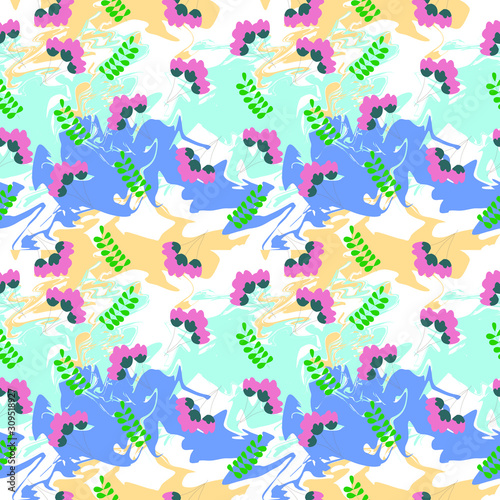 Seamless Pattern With Floral Motifs able to print for cloths  tablecloths  blanket  shirts  dresses  posters  papers.