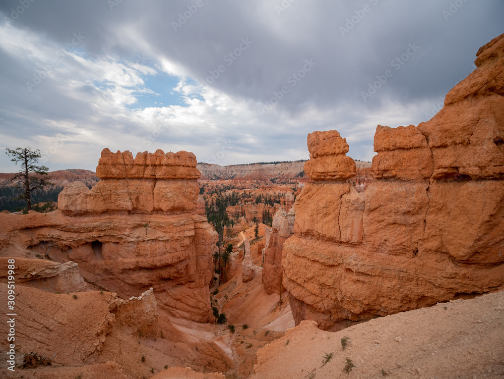 Beautiful morning view of the Sunrise Point of Bryce Canyon National Park