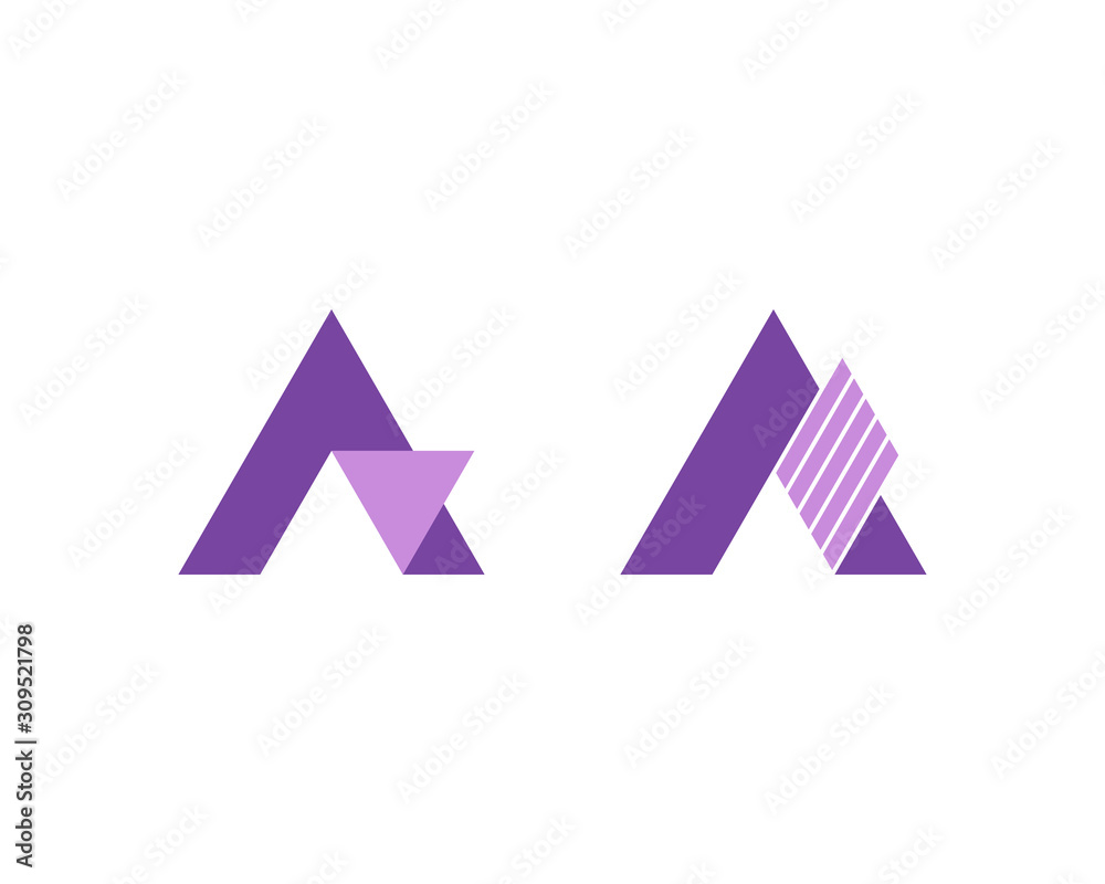 Letters A cutout logo templates Letters A cutout logo templates
