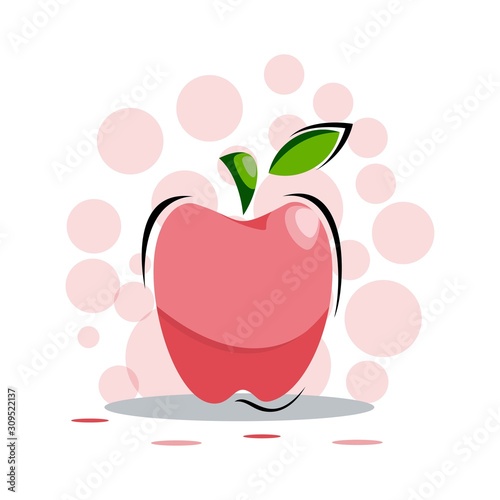 cartoon apple fruits design vector collection