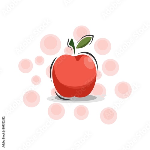 cartoon apple fruits design vector collection