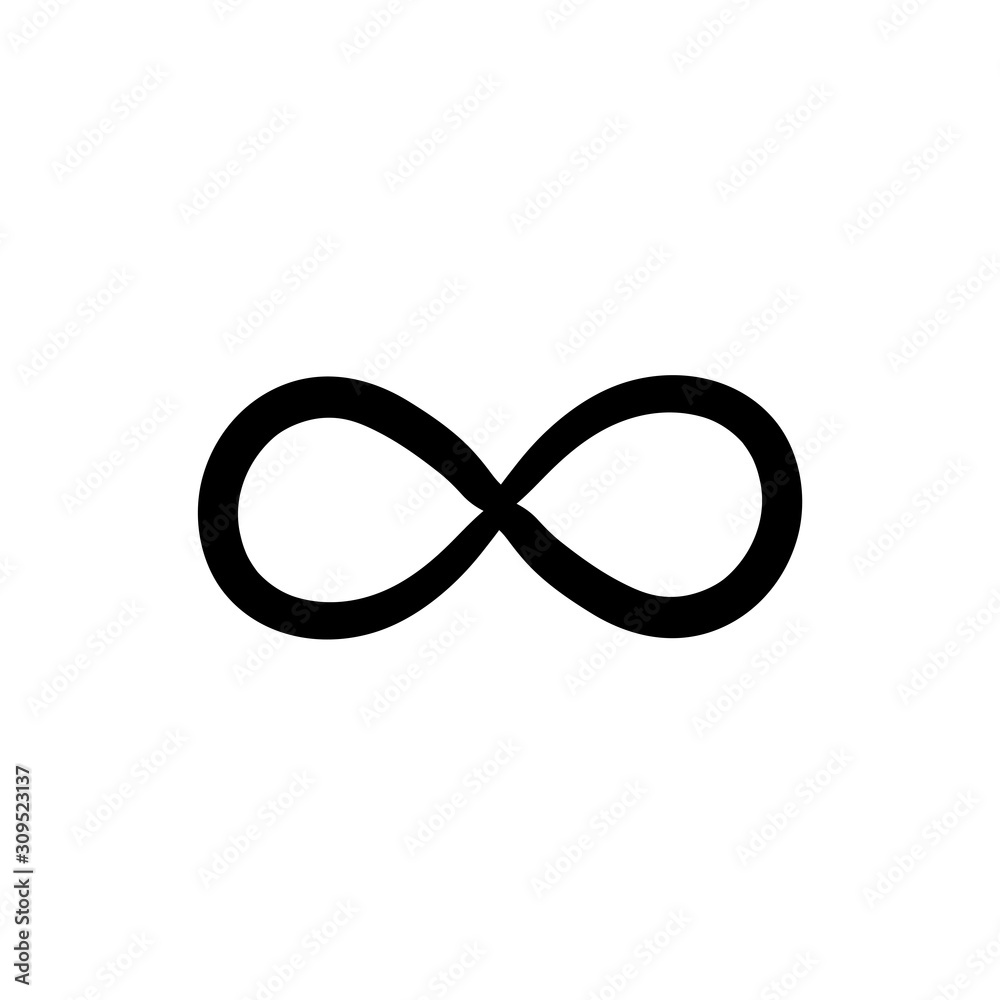 Fototapeta premium Infinity symbols. Eternal, limitless, endless, life logo or tattoo concept.hand drawn doodle style vector isolated