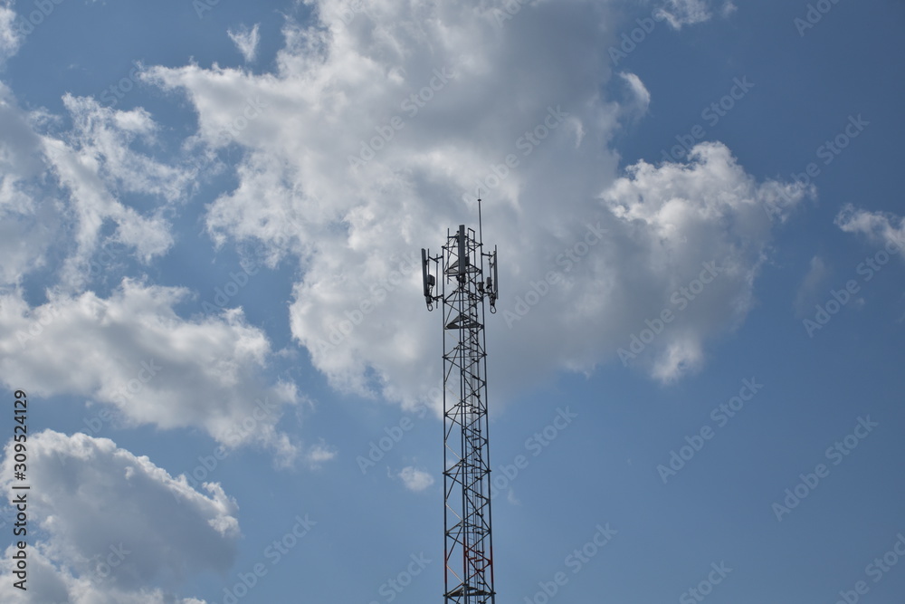 3G and 4G wave signal towers of Thai mobile phone companies in the provinces of Thailand