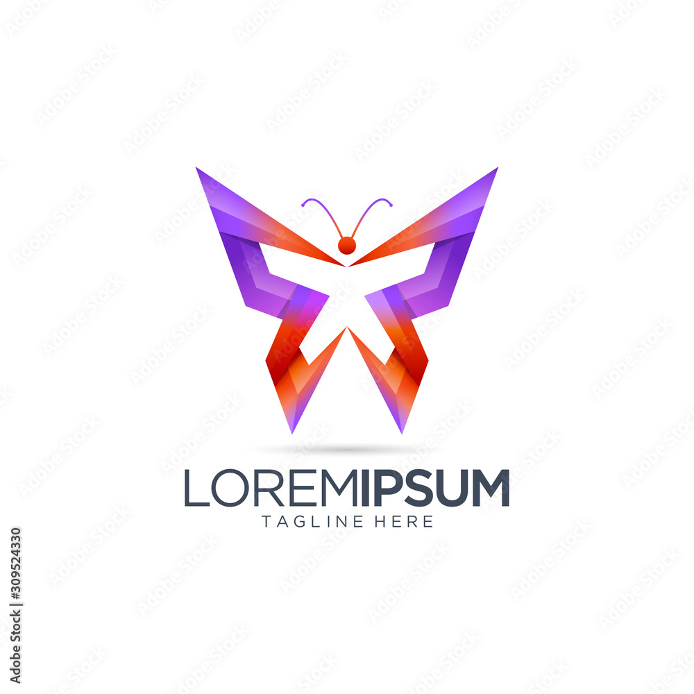 Abstract Butterfly Logo Vector Template Abstract Butterfly Logo Vector Template