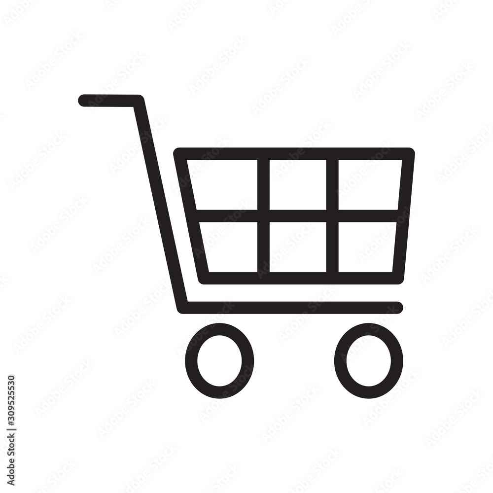 Shopping chart icon vector simple design Shopping chart icon vector simple design