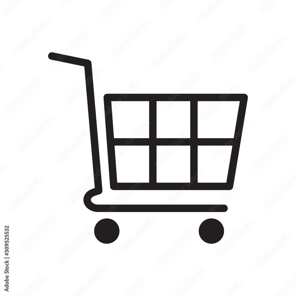 Shopping chart icon vector simple design Shopping chart icon vector simple design