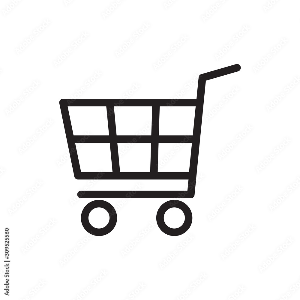 Shopping chart icon vector simple design Shopping chart icon vector simple design