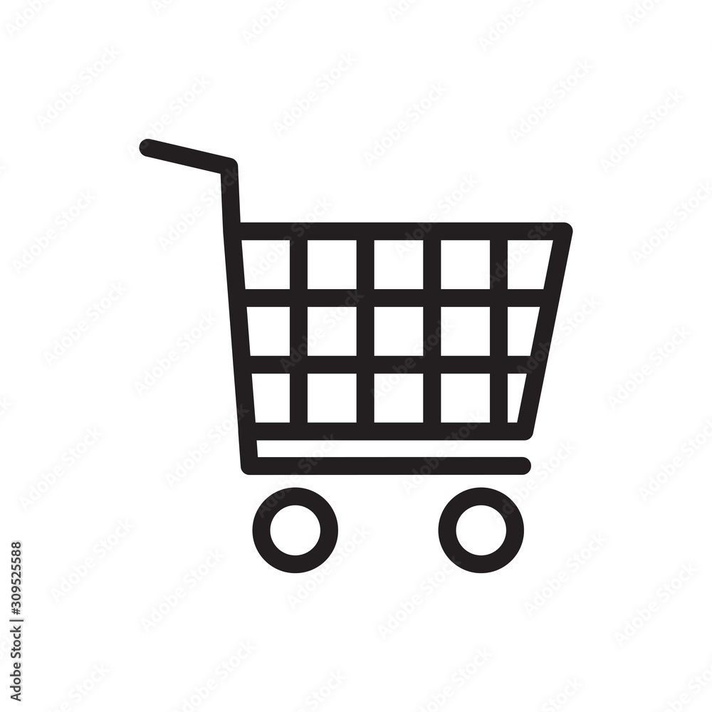 Shopping chart icon vector simple design Shopping chart icon vector simple design