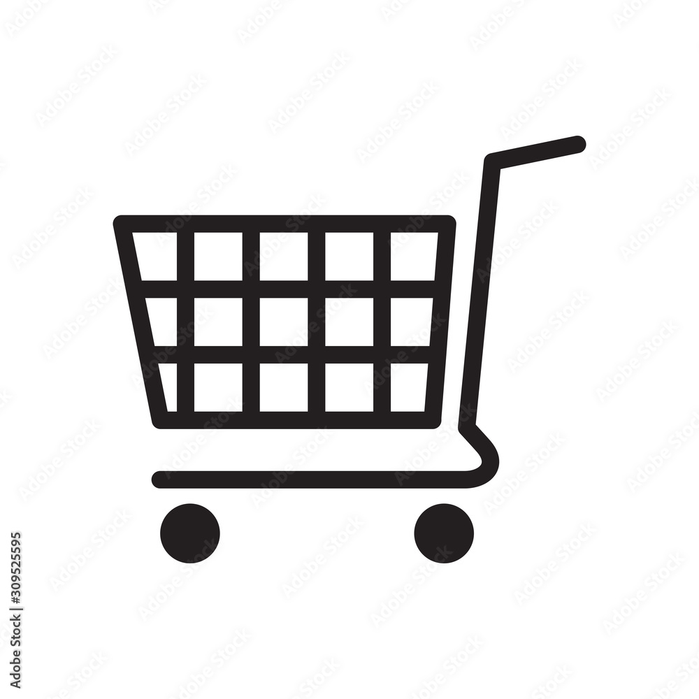 Shopping chart icon vector simple design Shopping chart icon vector simple design