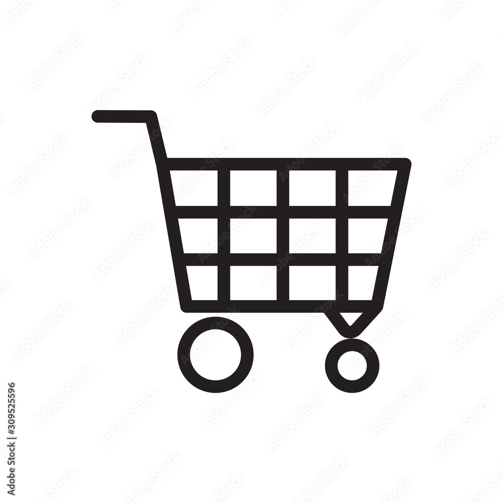 Shopping chart icon vector simple design Shopping chart icon vector simple design