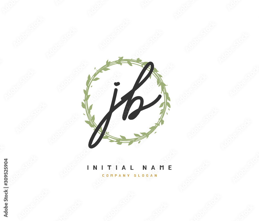 J B JB Beauty vector initial logo, handwriting logo of initial signature, wedding, fashion, jewerly, boutique, floral and botanical with creative template for any company or business. J B JB Beauty vector initial logo, handwriting logo of initial signature, wedding, fashion, jewerly, boutique, floral and botanical with creative template for any company or business.
