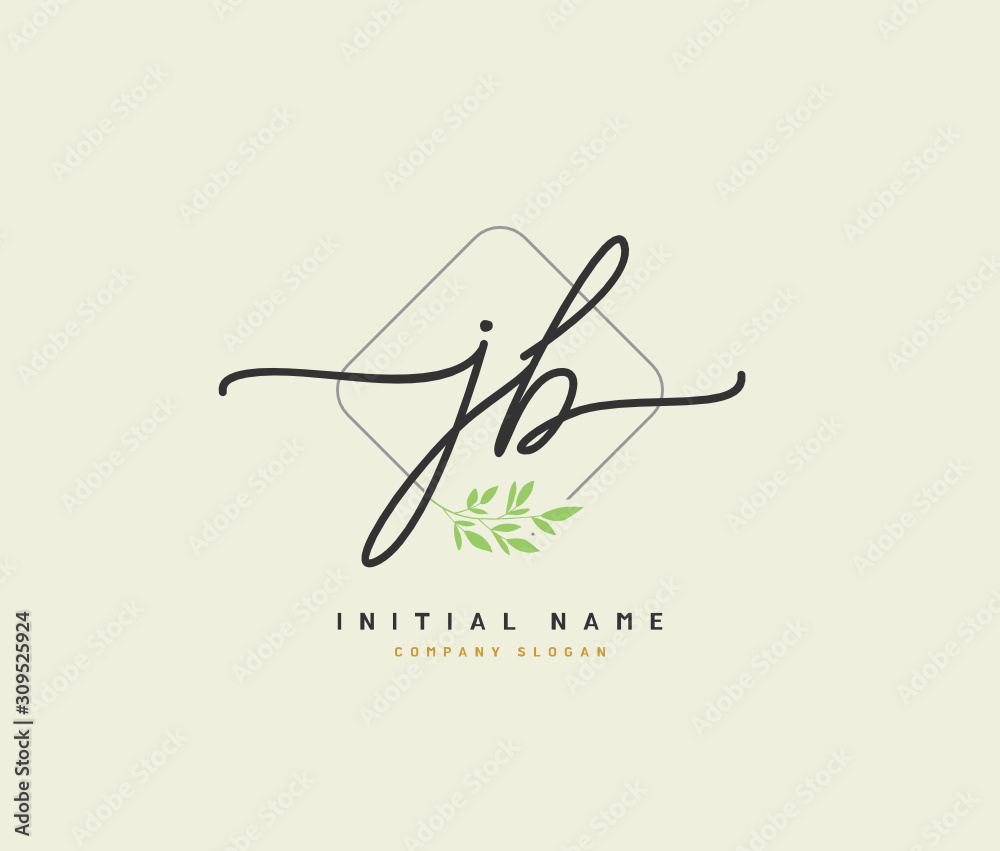 J B JB Beauty vector initial logo, handwriting logo of initial signature, wedding, fashion, jewerly, boutique, floral and botanical with creative template for any company or business. J B JB Beauty vector initial logo, handwriting logo of initial signature, wedding, fashion, jewerly, boutique, floral and botanical with creative template for any company or business.