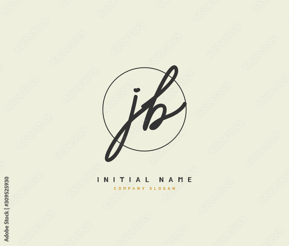 J B JB Beauty vector initial logo, handwriting logo of initial signature, wedding, fashion, jewerly, boutique, floral and botanical with creative template for any company or business. J B JB Beauty vector initial logo, handwriting logo of initial signature, wedding, fashion, jewerly, boutique, floral and botanical with creative template for any company or business.
