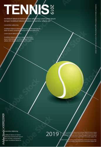 Tennis Championship Poster Vector illustration