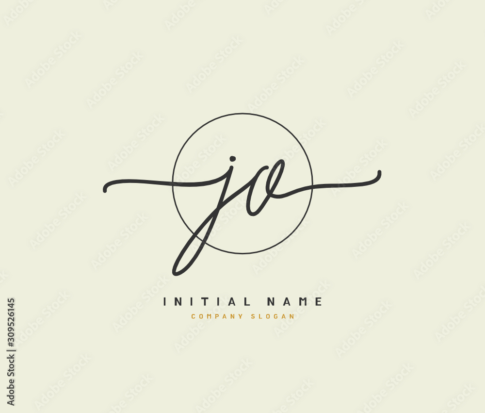 J O JO Beauty vector initial logo, handwriting logo of initial signature, wedding, fashion, jewerly, boutique, floral and botanical with creative template for any company or business. J O JO Beauty vector initial logo, handwriting logo of initial signature, wedding, fashion, jewerly, boutique, floral and botanical with creative template for any company or business.