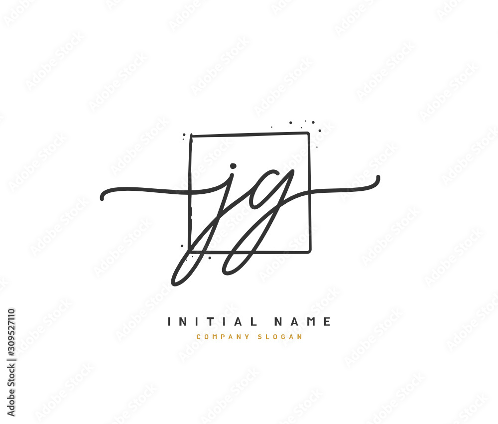 J G JG Beauty vector initial logo, handwriting logo of initial signature, wedding, fashion, jewerly, boutique, floral and botanical with creative template for any company or business. J G JG Beauty vector initial logo, handwriting logo of initial signature, wedding, fashion, jewerly, boutique, floral and botanical with creative template for any company or business.