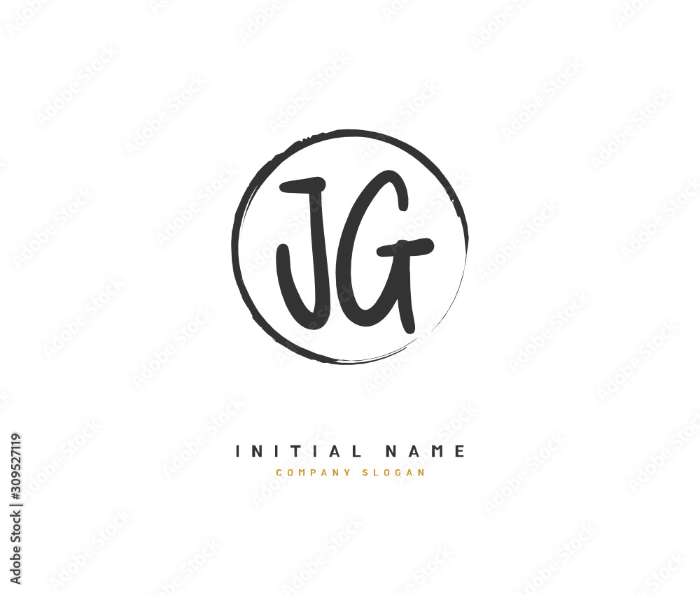 J G JG Beauty vector initial logo, handwriting logo of initial signature, wedding, fashion, jewerly, boutique, floral and botanical with creative template for any company or business. J G JG Beauty vector initial logo, handwriting logo of initial signature, wedding, fashion, jewerly, boutique, floral and botanical with creative template for any company or business.