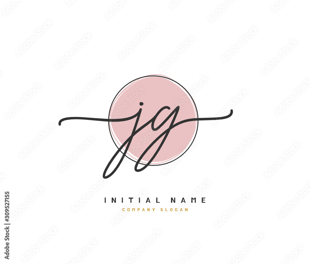 J G JG Beauty vector initial logo, handwriting logo of initial signature, wedding, fashion, jewerly, boutique, floral and botanical with creative template for any company or business. J G JG Beauty vector initial logo, handwriting logo of initial signature, wedding, fashion, jewerly, boutique, floral and botanical with creative template for any company or business.