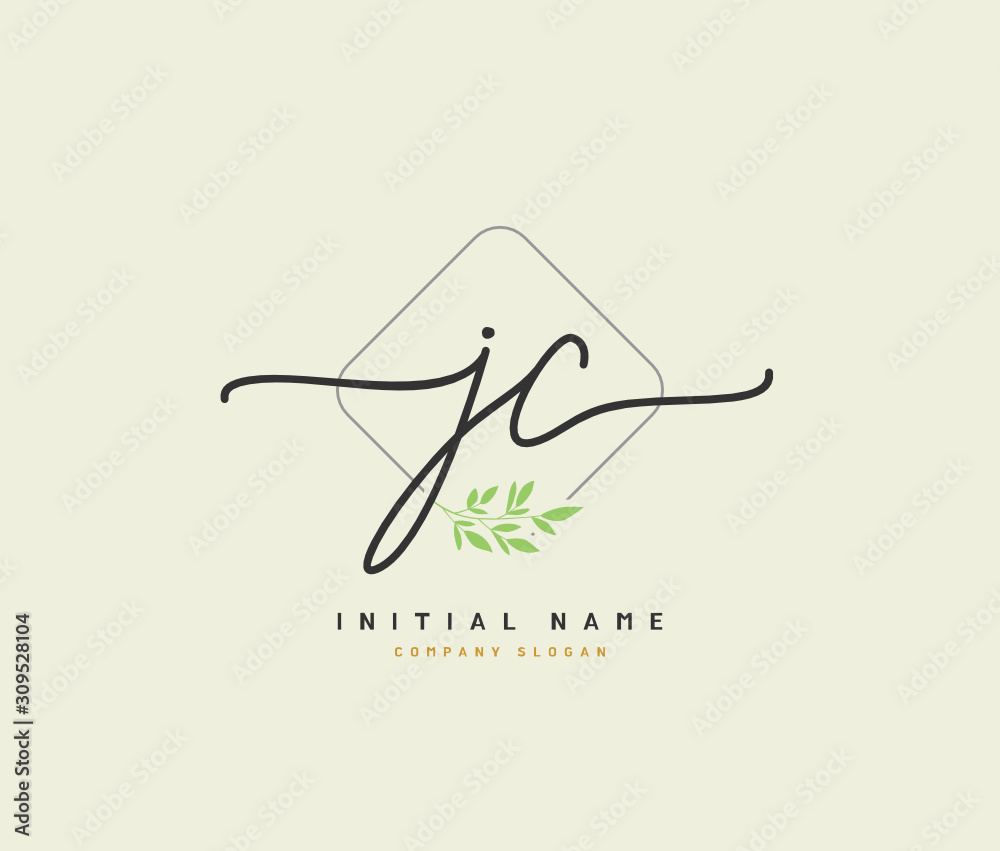 J C JC Beauty vector initial logo, handwriting logo of initial signature, wedding, fashion, jewerly, boutique, floral and botanical with creative template for any company or business. J C JC Beauty vector initial logo, handwriting logo of initial signature, wedding, fashion, jewerly, boutique, floral and botanical with creative template for any company or business.