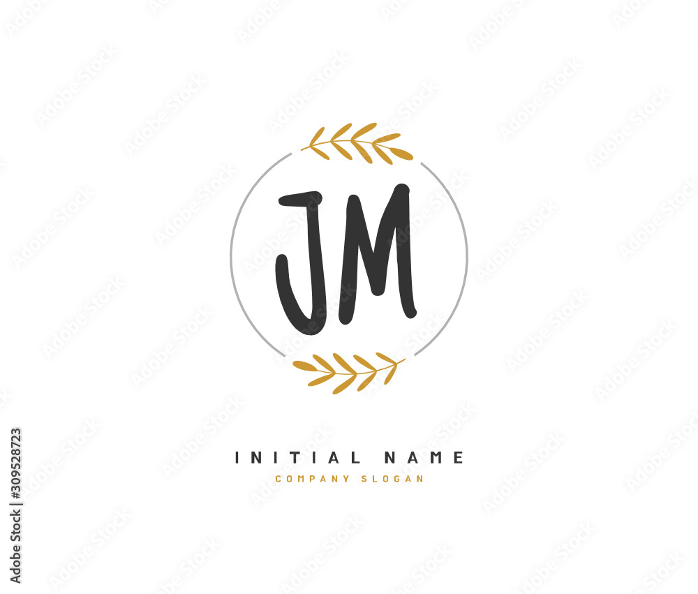 J M JM Beauty vector initial logo, handwriting logo of initial signature, wedding, fashion, jewerly, boutique, floral and botanical with creative template for any company or business. J M JM Beauty vector initial logo, handwriting logo of initial signature, wedding, fashion, jewerly, boutique, floral and botanical with creative template for any company or business.