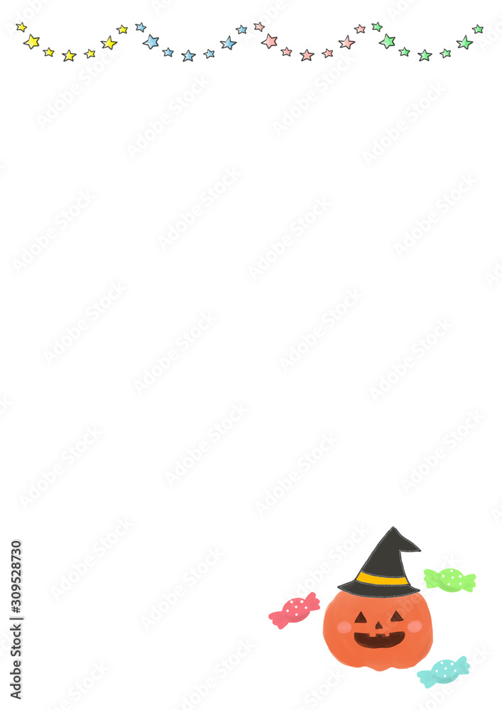 Fototapeta premium Halloween フレーム かぼちゃ