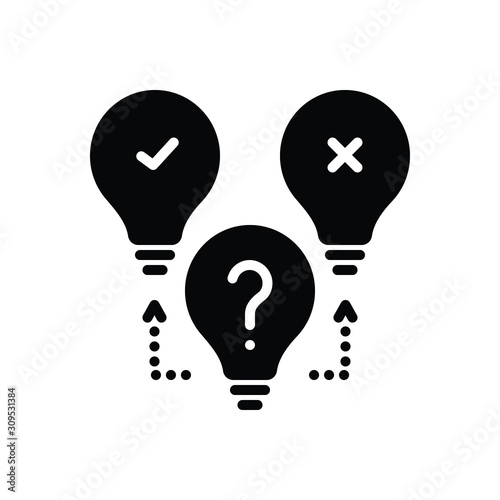 Black solid icon for maybe