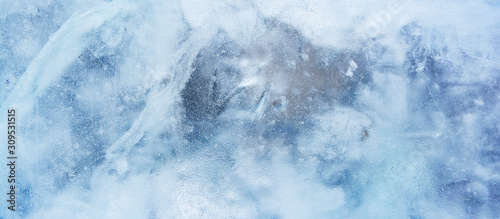 Ice background. The frozen ...