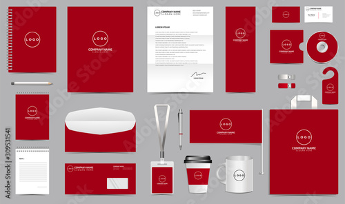 Corporate identity set branding template design kit. editable brand identity with abstract background color for Business Company and Finance Vector eps 10