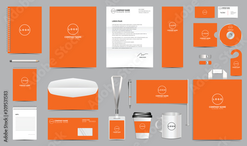 Konstfotografi Blank Corporate identity set branding template design kit