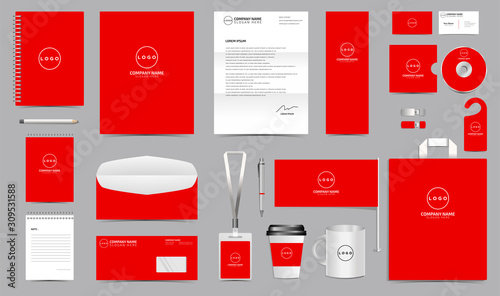 Blank Corporate identity set branding template design kit. editable brand identity with abstract background color for Business Company and Finance Vector eps 10