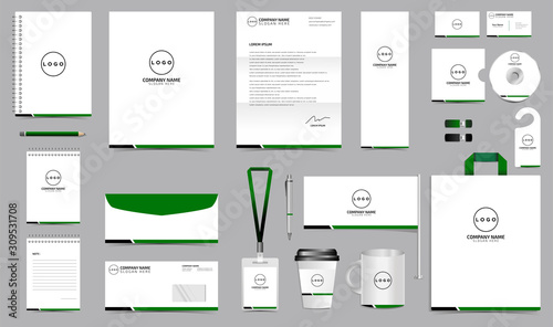 Corporate identity set branding template design kit. editable brand identity with abstract background color for Business Company and Finance Vector eps 10