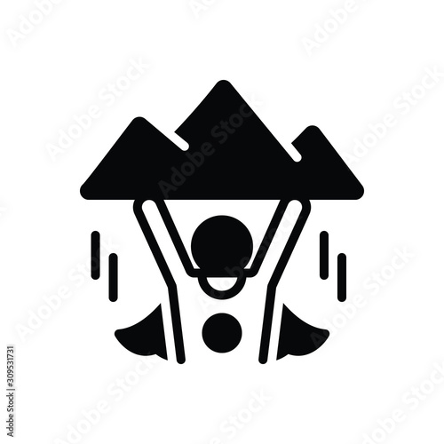 Black solid icon for incredible 