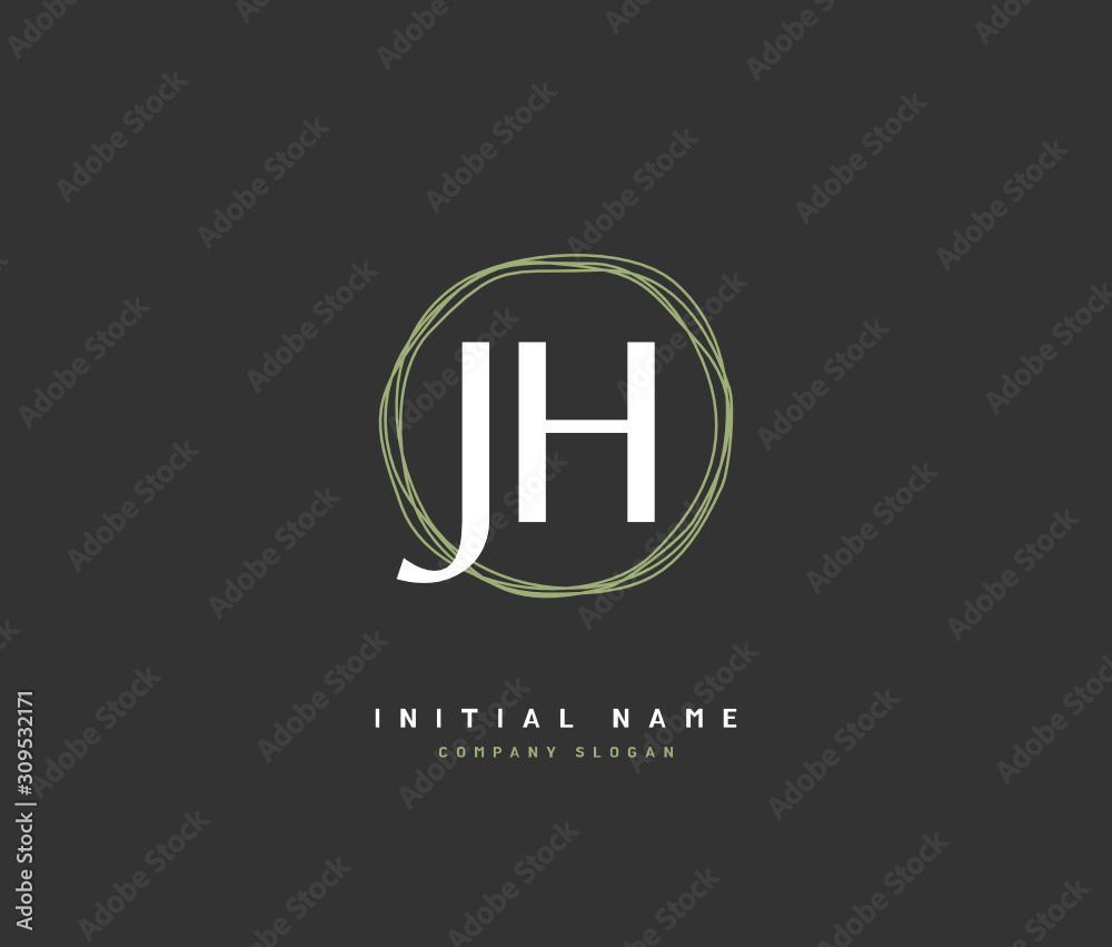 J H JH Beauty vector initial logo, handwriting logo of initial signature, wedding, fashion, jewerly, boutique, floral and botanical with creative template for any company or business. J H JH Beauty vector initial logo, handwriting logo of initial signature, wedding, fashion, jewerly, boutique, floral and botanical with creative template for any company or business.
